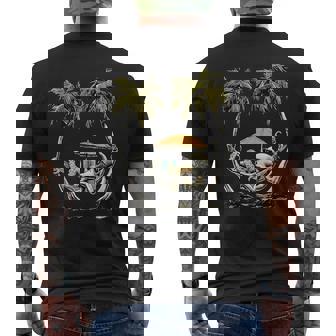 Tropical Octopus Men's T-shirt Back Print - Monsterry