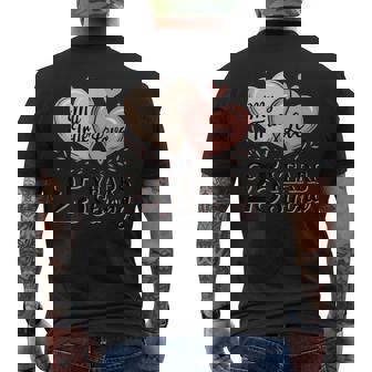 My True Love 25 Years And Many More To Go I Love You Men's Back Print T-Shirt | Mazezy