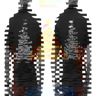 Trumpet Christmas Tree Musician Music Teacher Band Orchestra Men's Back Print T-Shirt | Mazezy