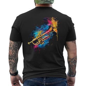 Trumpet Lovers Men's T-shirt Back Print - Thegiftio UK