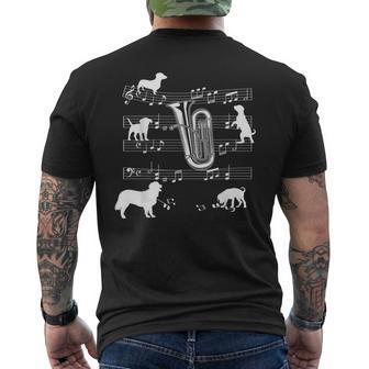 Tuba Jugador Perro Para Tubist Perros Y Tuba Camiseta Hombre Estampado Espalda - Regaloses