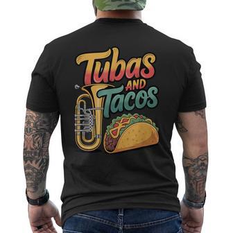 Tubas And Tacos Tuba Tubist Taco Cinco De Mayo Men's Back Print T-Shirt | Mazezy