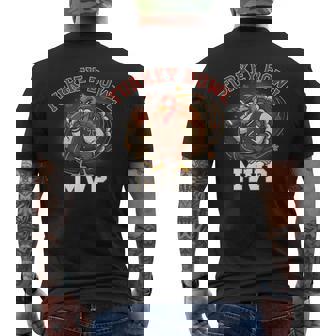 Turkey Bowl MVP Thanksgiving Football Player Tee Men's Back Print T-Shirt | Mazezy