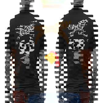 Turkey Face Leopard Headband Thanksgiving Pilgrim Men's T-shirt Back Print | Seseable FR