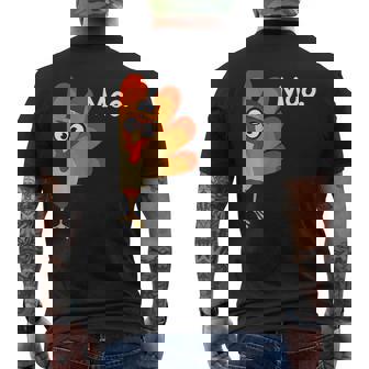 Turkey Moo Cow Thanksgiving Men's T-shirt Back Print | Mazezy