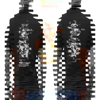 Turkey Moo Thanksgiving Men's Back Print T-Shirt | Mazezy