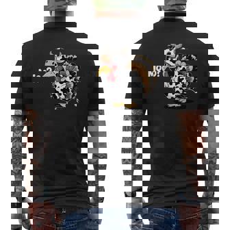 Turkey Moo Thanksgiving Men's T-shirt Back Print - Monsterry