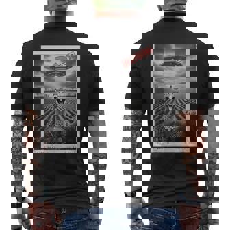 Turkey Selfie UFO Alien Surprised Meme Thanksgiving Men's Back Print T-Shirt | Mazezy