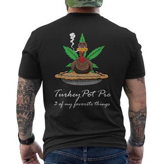 Turkey Smoking Weed Marijuana 420 Stoner Happy Thanksgiving Men's T-shirt Back Print - Thegiftio UK