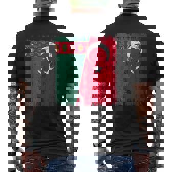 Turkmenistan Turkey Half Flag Turkiye Turkmen Turkish Jersey Men's Back Print T-Shirt | Mazezy