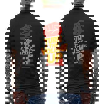 Turn The Volume Up New York Men's Back Print T-Shirt | Mazezy