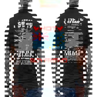 Tuvalu I Love My Hot Tuvaluan Boyfriend Men's Back Print T-Shirt | Mazezy