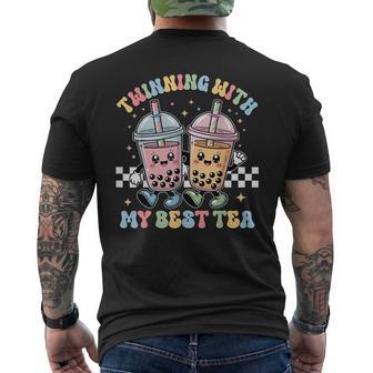 Twinning With My Best Tea Bestie Spirit Week Twins Day Men's T-shirt Back Print - Thegiftio UK