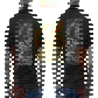 Ukiyo-E Kaiju Gran Ola Arte Monstruo Japonésintage Camiseta Hombre Estampado Espalda - Regaloses