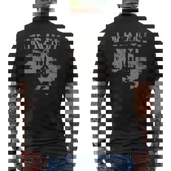 Ukraine Shirt Zelensky Ukrainian Tryzub Patriotic Men's Back Print T-Shirt | Mazezy