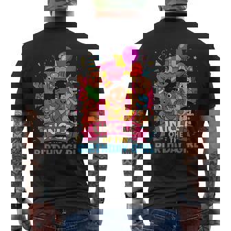 Uncle Of The Birthday Girl Party Pink Doll Family Matching Men's T-shirt Back Print - Thegiftio