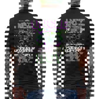 Uncle Of The Birthday Monster Truck Family Matching Party Men's T-shirt Back Print - Monsterry