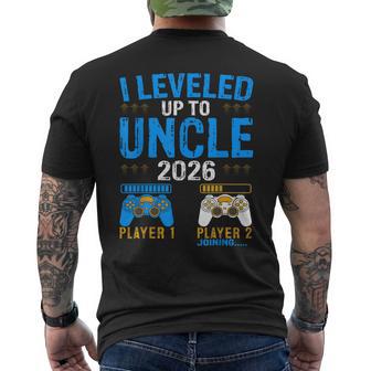 Uncle Est 2026 I Leveled Up To Uncle 2026 Gamer Men's T-shirt Back Print | Mazezy
