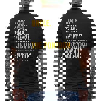 Uncle The Man Myth Pontoon Captain Boating Sailing Men Tank Top Men's Back Print T-Shirt | Mazezy