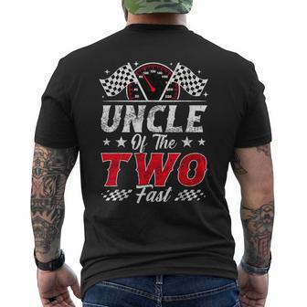 Uncle Of The Two Fast 2Nd Birthday Racing Car Family Men's T-shirt Back Print | Mazezy