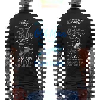 Never Underestimate An Old Man Who Loves Scuba Diving Tank Top Men's Back Print T-Shirt | Mazezy