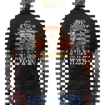 Never Underestimate An Old Man Wit His Bees Men's Back Print T-Shirt | Mazezy