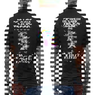 Unicorn Pre-Algebra Love School Teacher Magical Men's Back Print T-Shirt | Mazezy