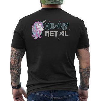 Unicorno Heavy Metal Musica Ironica Unicorno Heavy Metal T-shirt da uomo con stampa posteriore - Novitaregali
