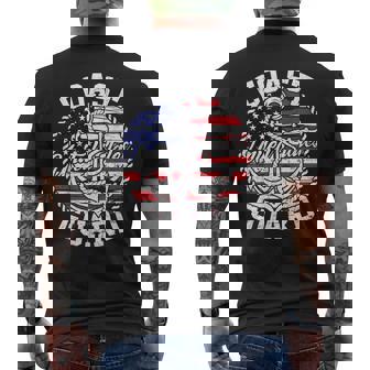 United States Coast Guard USCG Coastie Flag US Anchor Men's Back Print T-Shirt | Mazezy