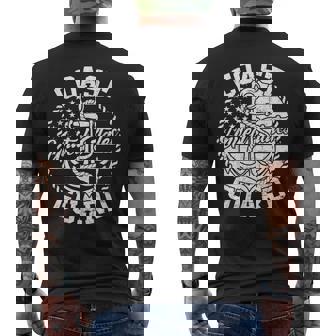 United States Coast Guard USCG Coastie Flag USA Anchor Men's Back Print T-Shirt | Mazezy