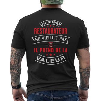 Unuper Restaurateur Neieillit Pas Cadeau Restaurateur T-shirt imprimé au dos - Cadeauxyz