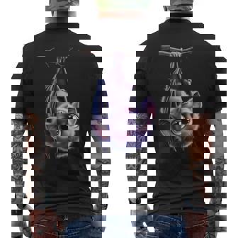 Upside Down Bat – Cute Big Eyes Kawaii Animal Tank Top Men's Back Print T-Shirt - Monsterry