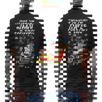 Upside Down Patriotic Pineapple Christmas Lights Men's Back Print T-Shirt - Monsterry