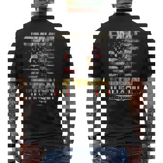 US Combat Veteran Iraq Military Vintage Flag Veterans Day Tank Top Men's Back Print T-Shirt | Mazezy