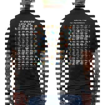 All Us National Park Checklist Bucket List Of National Parks Men's T-shirt Back Print | Mazezy