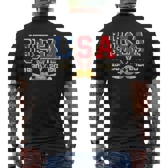 Usa Hockey 1980 2026 Patriotic Vintage Graphic Men's T-shirt Back Print | Mazezy