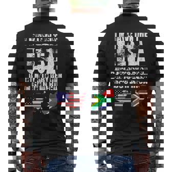 USA Life South Africa Roots Heritage Quote Tee Tank Top Men's Back Print T-Shirt | Mazezy