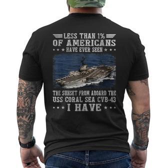 Uss Coral Sea Cvb-43 Aircraft Carrier Sailor Veterans Day Men's T-shirt Back Print - Thegiftio UK