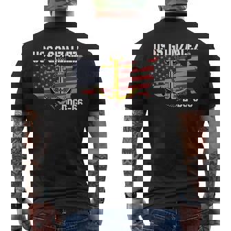 USS Gonzalez DDG-66 Destroyer Veteran Day Father Grandpa Dad Men's Back Print T-Shirt | Mazezy