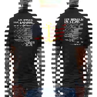 USS Mitscher DDG-57 Destroyer Veteran Day Father Grandpa Dad Men's Back Print T-Shirt | Mazezy