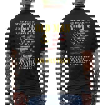 USS Roosevelt CV-42 Aircraft Carrier Veteran Dad Grandpa Men's Back Print T-Shirt | Mazezy