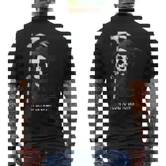 Valentine's Day I Love You To Death Cute Grim Reaper メンズTシャツ バックプリント - Kawaiitshirt