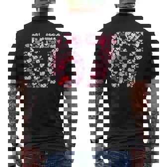 Valentine’s Day 67 Hearts Romantic Six Seven 67 Meme Men's Back Print T-Shirt | Mazezy