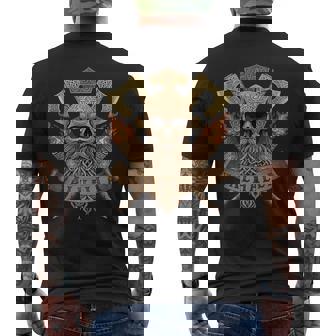 Valhalla Viking Skull Norse Mythology Viking Axe Scroll Tank Top Men's Back Print T-Shirt | Mazezy