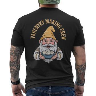 Varenyky Making Crew For Ukrainian Christmas Tradition Men's Back Print T-Shirt | Mazezy