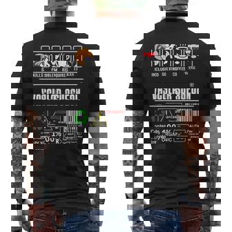 Vascular Surgeon Doctor Job Label Sarcasm Skills Coffee Wine Men's Back Print T-Shirt | Mazezy