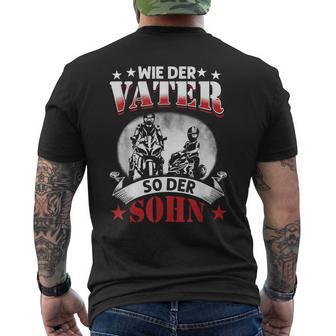Vater Undohn Partnerlook Weihnachten Dad Geschenk Motorrad T-Shirt mit Rückendruck - Geschenkecke