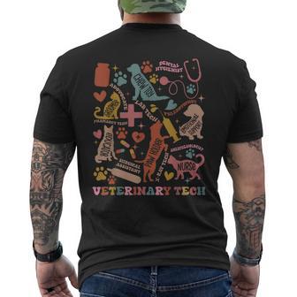 Vet Tech Veterinary Technician Medicine Veterinarian Animal Men's T-shirt Back Print - Thegiftio UK