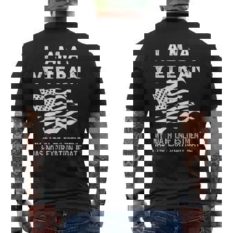 I Am A Veteran My Oath Has No Expiration Veteran Men's Back Print T-Shirt | Mazezy