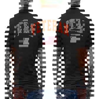 Veteran USA Flag Veterans Day Men's Back Print T-Shirt | Mazezy